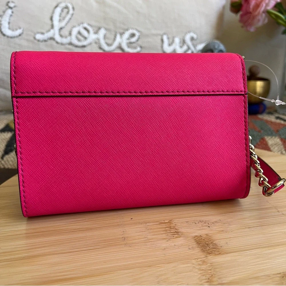 NWOT! Kate Spade Cedar St Cami Pink Saffiano Leather Small Chain Strap Crossbody